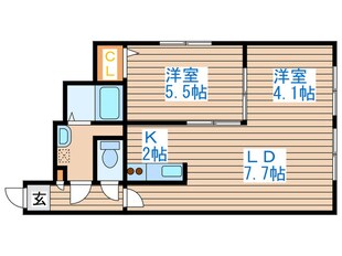 ＭＹ　ＲＯＯＭモニカの物件間取画像